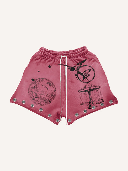 Cardigan makes fashionable hip-hop hooded shorts