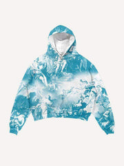 Figure Graphic All Over Print Print Slant Pockets Hoodie