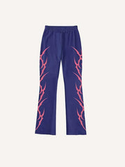 Graphic Print Elastic Waist Pants