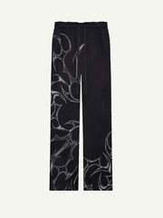 Graphic Print Elastic Waist Pants